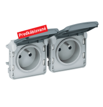 Dvojitá zásuvka PLEXO IP55